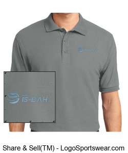 IS-BAH Grey Polo Design Zoom